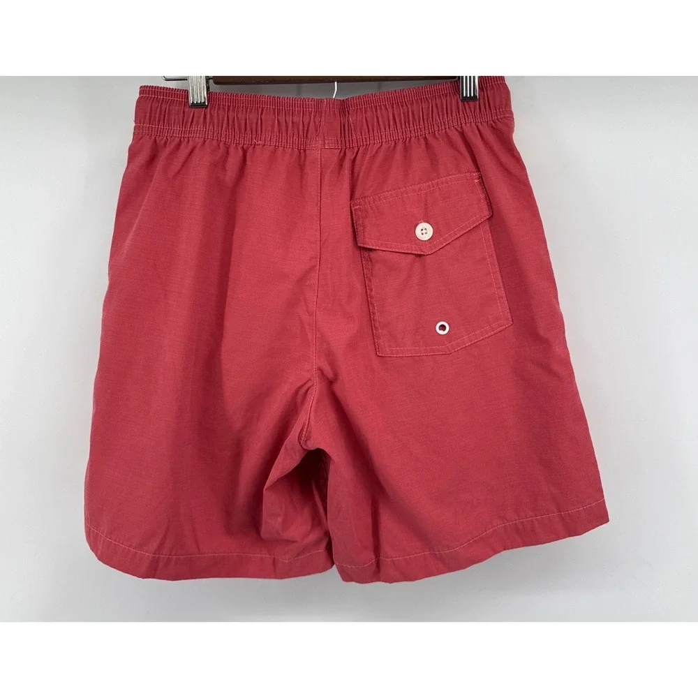 Goodthreads Mens Swim Trunks Red 7 Inch Inseam Mesh Lined Size XS